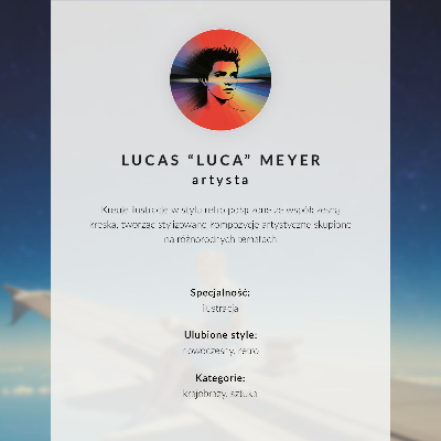 Plakat na płótnie Minimalistyczna scena z narciarzami i niebem