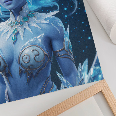 Plakat na płótnie Fantastyczny klimat magiczna postać lodowe kryształy