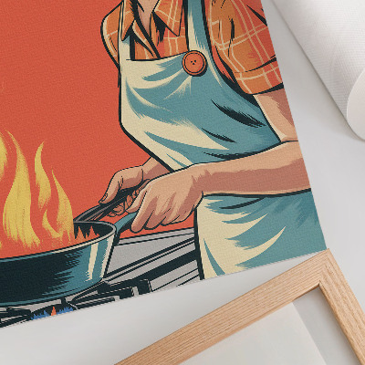 Nowoczesna grafika na płótnie Styl pop art kolorowe akcenty dynamiczna kompozycja