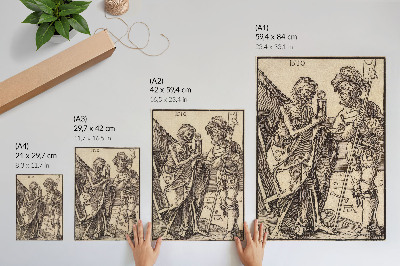 Plakat ścienny Śmierć i Lansquenet (1510) autorstwa Albrechta Dürera