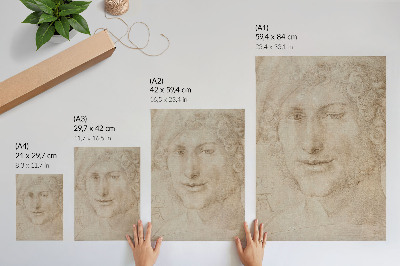 Nowoczesna grafika na płótnie Głowa młodzieńca (1503) autorstwa Albrechta Dürera