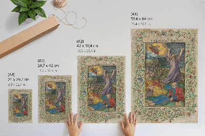 Plakat z teksturą płótna Chrystus na Górze Oliwnej (1508 i lata 80. XVI w.) autorstwa Albrechta Dürera i Georga Macka Starszego