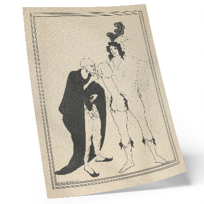 Nowoczesna grafika na płótnie Egzamin Herolda na podstawie Lizystraty Arystofanesa, Aubrey Beardsley