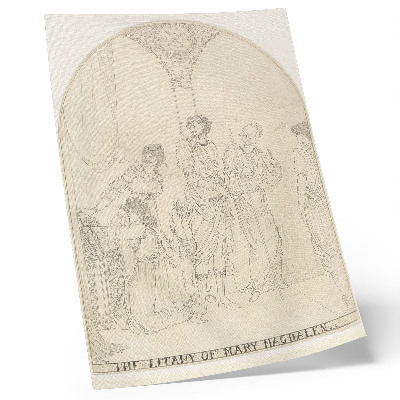 Plakat z teksturą płótna Litania do Marii Magdaleny autorstwa Aubreya Vincenta Beardsleya