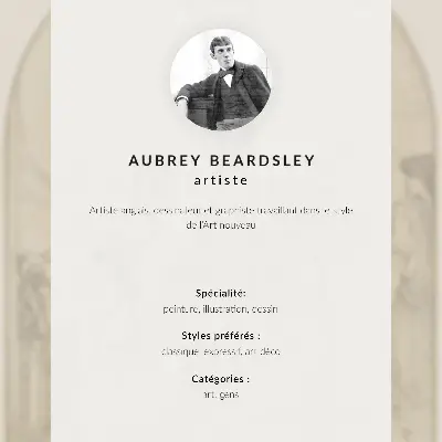 Litania do Marii Magdaleny autorstwa Aubreya Vincenta Beardsleya plakat z teksturą płótna