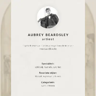 Litania do Marii Magdaleny autorstwa Aubreya Vincenta Beardsleya plakat z teksturą płótna