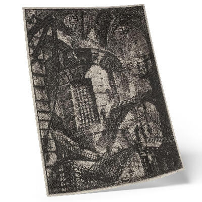 Plakat z teksturą płótna Okrągła Wieża (lata 80. XVIII w.) – Giovanni Battista Piranesi