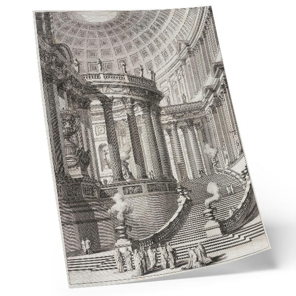 Plakat na płótnie Starożytna świątynia – Giovanni Battista Piranesi