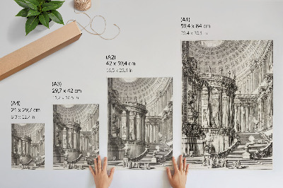 Plakat na płótnie Starożytna świątynia – Giovanni Battista Piranesi