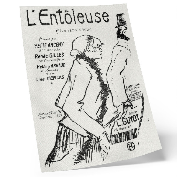 Nowoczesna grafika na płótnie Biedny uliczny wędrowiec! (1893) rycina Henriego de Toulouse-Lautreca