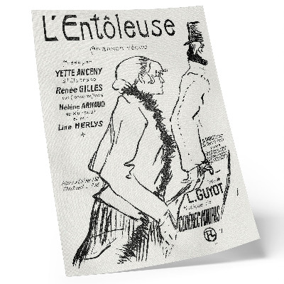 Nowoczesna grafika na płótnie Biedny uliczny wędrowiec! (1893) rycina Henriego de Toulouse-Lautreca
