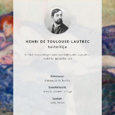 Nowoczesna grafika na płótnie Biedny uliczny wędrowiec! (1893) rycina Henriego de Toulouse-Lautreca