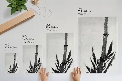 Plakat ścienny z motywem bambusa autorstwa Katsushiki Hokusai w stylu vintage