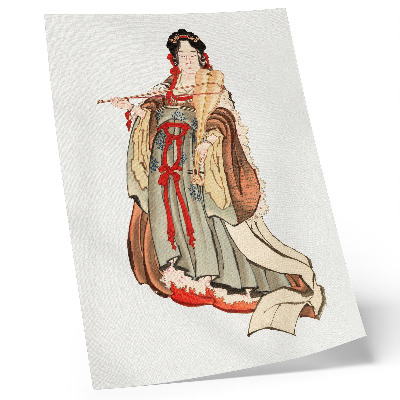Plakat ścienny Benten (Bogini Miłości) (XVIII–XIX w.), ilustracja przedstawiająca japońską kobietę z epoki kamienia łupanego autorstwa Katsushiki Hokusai