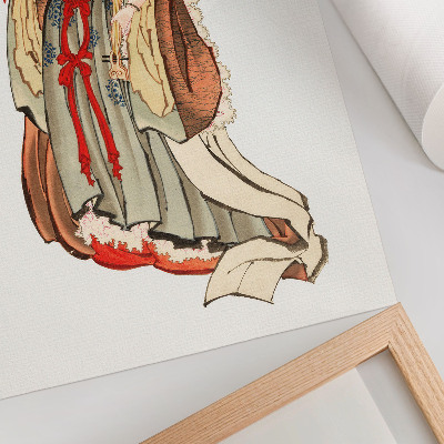Plakat ścienny Benten (Bogini Miłości) (XVIII–XIX w.), ilustracja przedstawiająca japońską kobietę z epoki kamienia łupanego autorstwa Katsushiki Hokusai