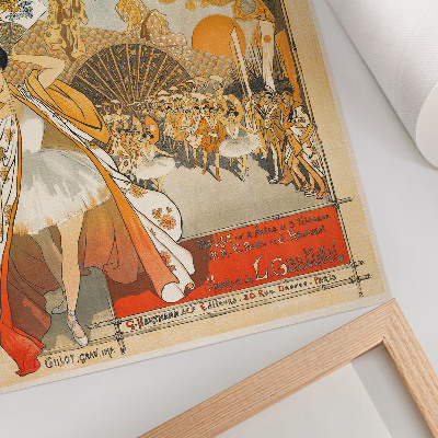 Plakat z teksturą płótna Plakat do filmu Sen (1891) autorstwa Théophile’a Alexandre’a Steinlena