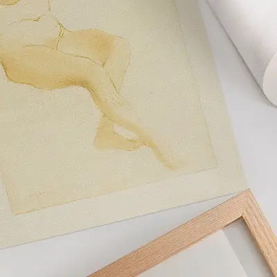 Nowoczesna grafika na płótnie przedstawiająca kobietę poprawiającą włosy, widok z trzech czwartych autorstwa Théophile'a-Alexandre'a Pierre'a Steinlena