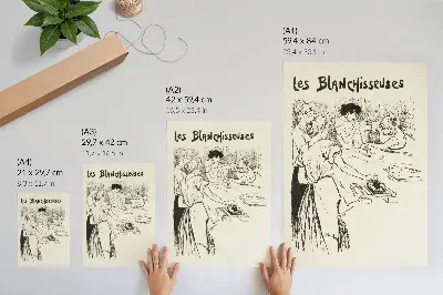 Plakat na płótnie Les Blanchisseuses autorstwa Théophile'a Alexandre'a Steinlena