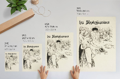 Plakat na płótnie Les Blanchisseuses – Théophile Alexandre Steinlen