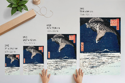 Plakat na płótnie Japoński jastrząb (1857) vintage Ukiyo-e autorstwa Utagawy Hiroshige