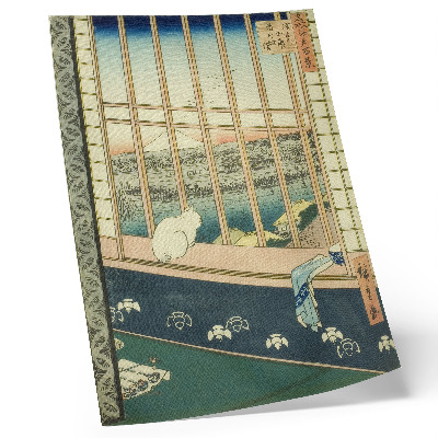 Nowoczesna grafika na płótnie Pola ryżowe Asakusa i Festiwal Torinomachi z serii Sto słynnych widoków Edo autorstwa Hiroshige