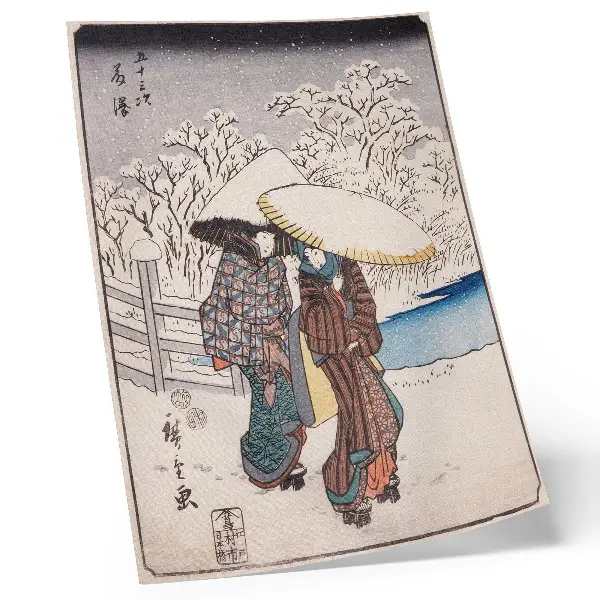 Plakat na płótnie Fujisawa autorstwa Utagawy Hiroshige plakat na płótnie z dziełem Fujisawa autorstwa Utagawy Hiroshige