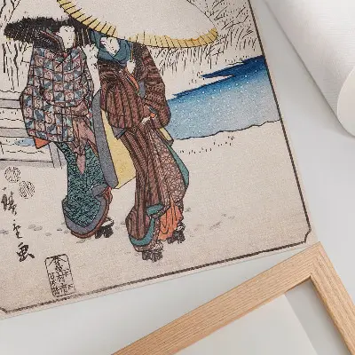 Plakat na płótnie Fujisawa autorstwa Utagawy Hiroshige plakat na płótnie z dziełem Fujisawa autorstwa Utagawy Hiroshige
