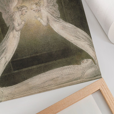 Plakat ścienny Chrystus w grobie, strzeżony przez aniołów (1805), akwarela Williama Blake'a