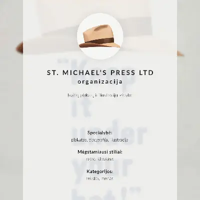 Plakat ścienny Trzymaj to pod kapeluszem! wersja z lat 40. XX wieku w wysokiej rozdzielczości od wydawnictwa St. Michael's Press Ltd