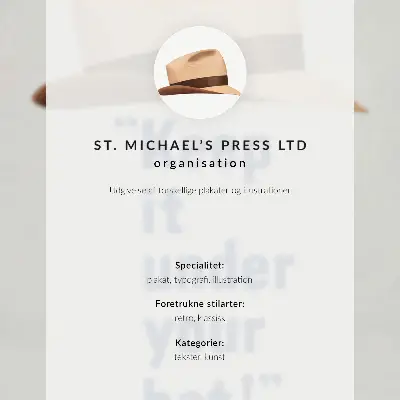 Plakat ścienny Trzymaj to pod kapeluszem! wersja z lat 40. XX wieku w wysokiej rozdzielczości od wydawnictwa St. Michael's Press Ltd