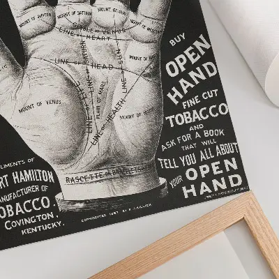 Otwarta dłoń, czytanie z dłoni nowoczesna grafika na płótnie