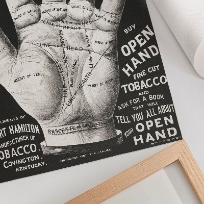 Nowoczesna grafika na płótnie Otwarta dłoń, czytanie z dłoni