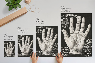 Nowoczesna grafika na płótnie Otwarta dłoń, czytanie z dłoni