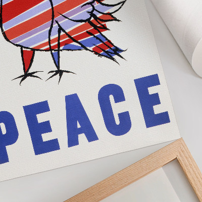 Plakat na płótnie Plakat McCarthy Peace (1968) z ptakiem autorstwa Bena Shahna