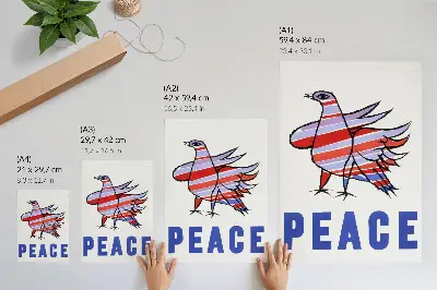 Plakat McCarthy Peace (1968) autorstwa Bena Shahna wersja na płótnie