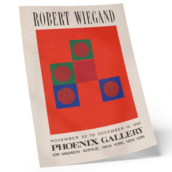 Plakat na płótnie Plakat wystawy Roberta Wieganda (1965)