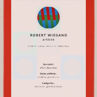 Plakat na płótnie Plakat wystawy Roberta Wieganda (1965)