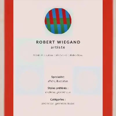 Plakat wystawy Roberta Wieganda wersja na płótnie z 1965 roku
