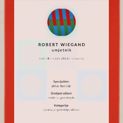 Plakat na płótnie Plakat wystawy Roberta Wieganda (1965)