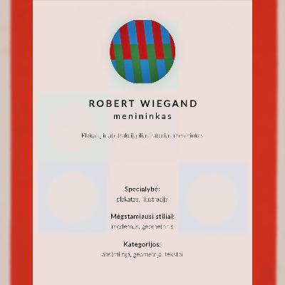 Plakat na płótnie Plakat wystawy Roberta Wieganda (1965)