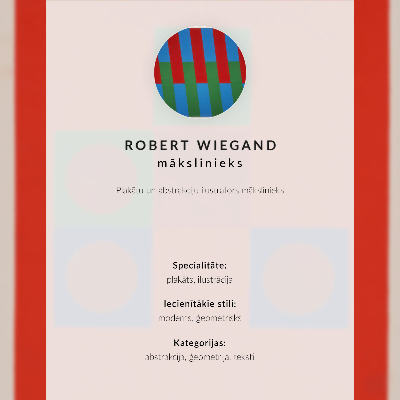 Plakat na płótnie Plakat wystawy Roberta Wieganda (1965)