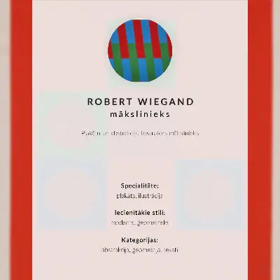 Plakat wystawy Roberta Wieganda wersja na płótnie z 1965 roku