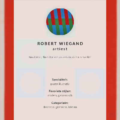 Plakat na płótnie Plakat wystawy Roberta Wieganda (1965)