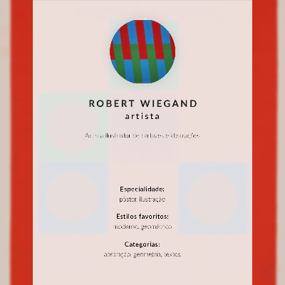 Plakat na płótnie Plakat wystawy Roberta Wieganda (1965)