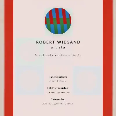 Plakat wystawy Roberta Wieganda wersja na płótnie z 1965 roku