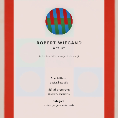 Plakat na płótnie Plakat wystawy Roberta Wieganda (1965)