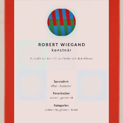 Plakat na płótnie Plakat wystawy Roberta Wieganda (1965)