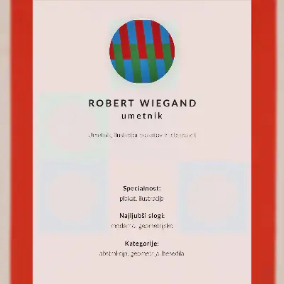 Plakat wystawy Roberta Wieganda wersja na płótnie z 1965 roku