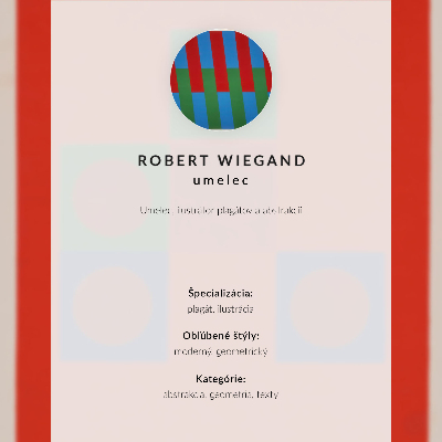 Plakat na płótnie Plakat wystawy Roberta Wieganda (1965)