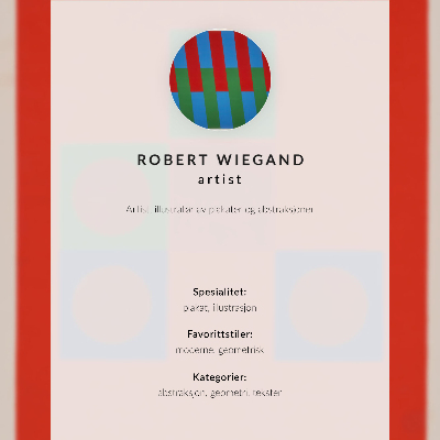 Plakat na płótnie Plakat wystawy Roberta Wieganda (1965)
